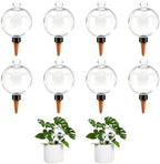 8pcs Plant Self Watering Globes with Covers, Plastic Water Bulbs Top Fill, Plant Watering Devices System Slow Release Terracotta, Water Spikes Stakes for Indoor by GEWOSI