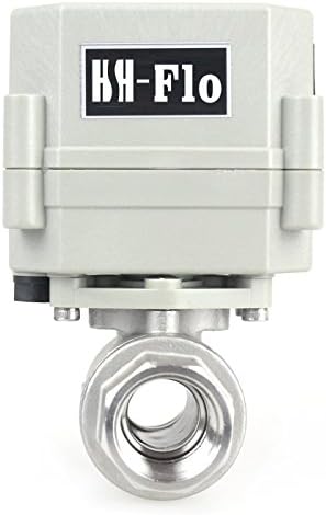 1/2" DN15 110-230VAC Normally Open CF8/Stainless Steel 304 Motorized Electrical Ball Valve With U.S. Plug (1/2 Inch, Normally Open) by HSH-Flo