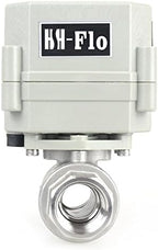 1/2" DN15 110-230VAC Normally Open CF8/Stainless Steel 304 Motorized Electrical Ball Valve With U.S. Plug (1/2 Inch, Normally Open) by HSH-Flo