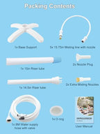 Stand Misters for Outside Patio with Adjustable Riser Tube (up to 46in) - 5 Brass Nozzles and 26FT Line Standing Misting Cooling System for BBQ, Patio, Pool, and Water Activities - Image 6