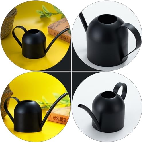 ARTIBETTER Metal Watering Can with Long Spout 500Ml for Indoor Plants Stainless Steel Watering Pot in Black with Extended Spout - Image 5
