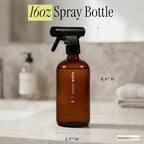 MaisoNovo Amber Glass Spray Bottle for Cleaning | 16.9 Oz, Pack of 2 - Image 3