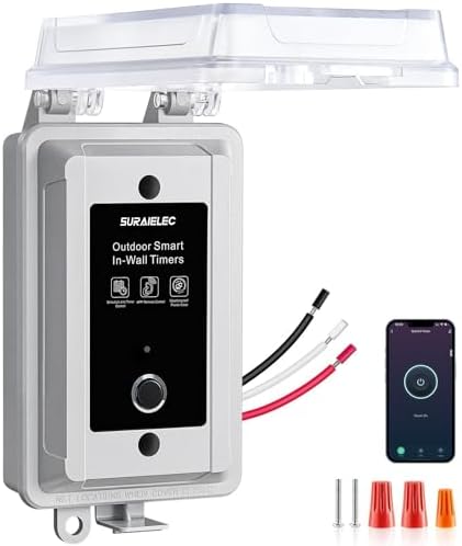 SURAIELEC 20A Heavy-Duty Outdoor WiFi Smart Timer Switch App/Voice Control by SURAIELEC