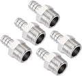 Pack of 5, SUS304 Hose Barb Fitting 1/2" Hose Barb to 1" NPT Male by Kozelo