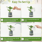 6pcs Plant Self Watering Globes with Covers, Plastic Water Bulbs Top Fill, Plant Watering Devices System Slow Release Terracotta, Water Spikes Stakes for Indoor (6) - Image 5