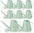8 Pack Watering Can for Indoor Plants, 1.8L/60oz Small Plastic Water Cans with Long Spout, Lightweight Pitcher for House Plants, Garden Flowers, Mint Green by Ferrochef