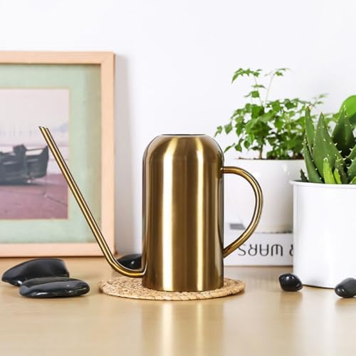 Golden Stainless Steel Watering Pot with Long Spout 1.5 L - Image 4