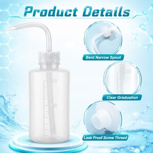 Dandat 24 Pcs 8 oz Squeeze Bottles, Clear Lash Dispensers with Scales - Image 3