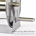 Stainless Steel Garden Hose Reel, Heavy Duty Wall or Floor Mounted Hose Holder for Outdoor Use, Portable Metal Storage Solution - Image 3
