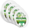 RooTrimmer 12 Pack Clear Plant Saucers for Pots,8" 10" 12" 14 Inch Assorted Sizes,Heavy Duty Thick Plastic Drip Trays,Indoor Outdoor Flower Pot Trays for Floor Protection(3 of Each Size) by RooTrimmer