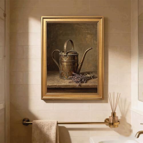 Gold Vintage Framed Watering Can Still Life Wall Art Print - Image 5