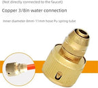 4PCS Brass Garden Hose Quick Coupler Pipe Connector with Stop Valve for Irrigation, Water Supply, Car Wash - Image 2