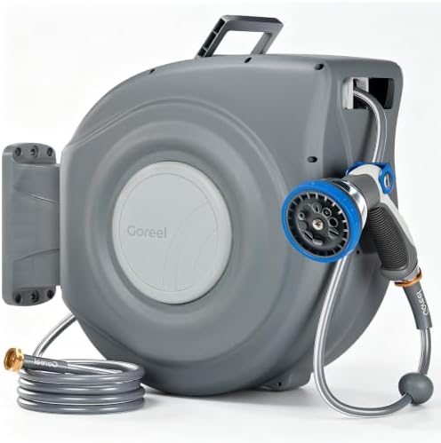 Automatic Water Hose Reel Retractable Garden Hose Reel 1/2 in x 65 ft by RetractableGardenHoseReel