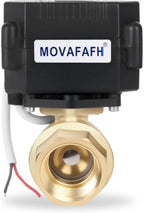 3/4'' Brass Motorized Ball Valve, 2 Wire Reverse Polarity Electric Water Valve Full Port, 9-24V DC Automatic Ball Valve, IP67 by movafaFH
