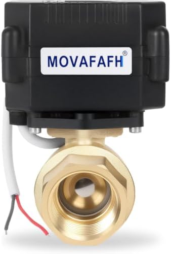3/4'' Brass Motorized Ball Valve, 2 Wire Reverse Polarity Electric Water Valve Full Port, 9-24V DC Automatic Ball Valve, IP67 by movafaFH