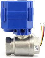 U.S. Solid 1/2"NPT NSF Certified 304SS 304 Motorized Ball Valve, Full Port, 9-24V AC/DC, 3-Wire Latching (Self-Hold) Control - Image 3