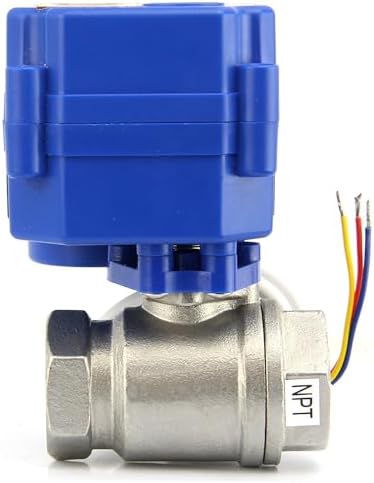 U.S. Solid 1/2"NPT NSF Certified 304SS 304 Motorized Ball Valve, Full Port, 9-24V AC/DC, 3-Wire Latching (Self-Hold) Control - Image 3