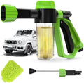 YASHINE Car Wash Foam Gun Kit for Garden Hose, Foam Cannon Soap Sprayer Kit with Microfiber Wash Mitt, One-Click Switches Foam/Water, 3 Spray Modes & Higher Water Pressure, Foam Blaster for Cars by YASHINE