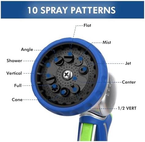 Garden Hose Nozzle with 180° Swivel Adjustable Head - Image 2