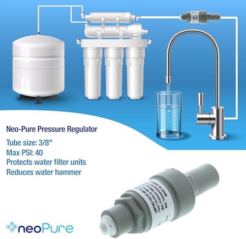 Neo-Pure Pressure Regulator, 1/4" Tube OD, 4 Port Automatic Shut Off Valve, ASV-204 (1, 1/4" Tube OD-60 PSI) - Image 5