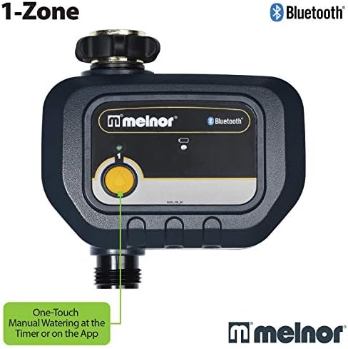 Melnor 65182AMZ Bluetooth Hose Timer, 1-Zone Programmable Watering Timer, Quick Connect Bundle, Black, Yellow - Image 3