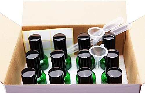 YIZHAO Blue Glass Spray Bottles 2oz, with Small Fine Mist Spray, Metal Cap, Refillable for Essential Oil,Travel,Cleaning,Perfume,Aromatherapy,Makeup – 12 Pcs - Image 6