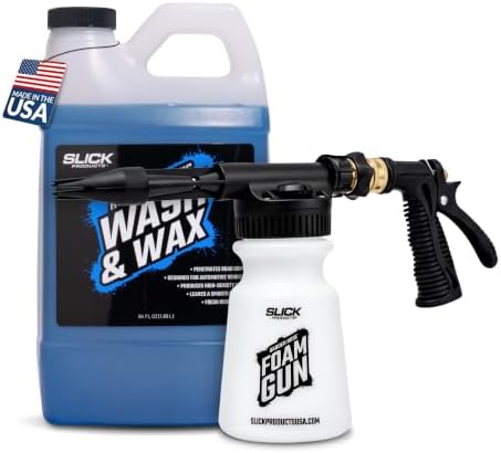 Slick Products Wash & Wax + Garden Hose Foam Gun - 64 oz by SlickProducts