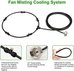 DIY Outdoor Misting Systems Nebulizer Garden Sprayer Misting Cooling System with 16.5ft Misting Line for Patio Terrace Greenhouse(Black,5m) - Image 3