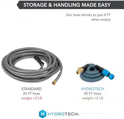 HydroTech 25 ft Expandable Burst-Proof Garden Hose, 5/8 in Diameter - Image 4