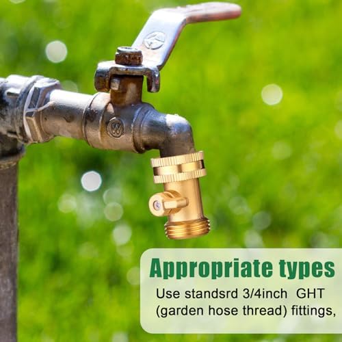 MorningRo 10 Pack Brass Garden Hose Shut Off Valve Heavy Duty 3/4 Inch Water Hose Shut Off Valve Solid Brass Garden Hose Connector Hose Valve with 10 Extra Rubber Washers - Image 4