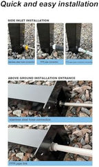 Outdoor Stainless Steel Faucet Stand - Freestanding Vertical Garden Hose Holder for Outdoor Use - Durable 304 Material, Ideal for Garden and Yard - Image 6