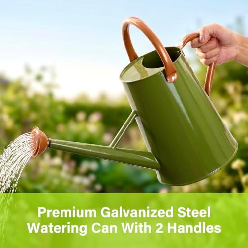 Watering Can for Outdoor&Indoor Plants，1.5 Gallon，Dark Green - Image 2
