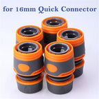 10Pcs Garden Hose Quick Connector with Stop Water Coupler for Irrigation Tubing Connect and Repair Or Extender(Red) - Image 6