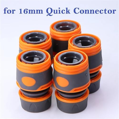 10Pcs Garden Hose Quick Connector with Stop Water Coupler for Irrigation Tubing Connect and Repair Or Extender(Red) - Image 6