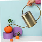 Watering Can with Long Spout 2000ml Stainless Steel Golden - Image 3