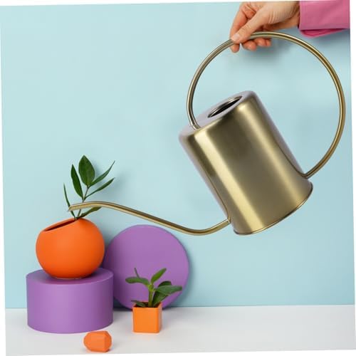Watering Can with Long Spout 2000ml Stainless Steel Golden - Image 3