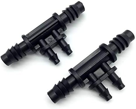 Hose Connector Adapter 50 Pcs 8 mm / 1/4 "micro Drip Irrigation Hose Barb Tee Four Ways Micro Garden Lawn Irrigation Plastic (Diameter : 3/8'') - Image 6