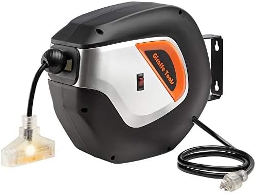 Giraffe Tools Retractable Extension Cord Reel 50FT 12 Gauge SJTOW by GiraffeTools