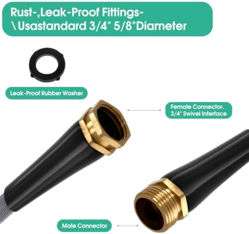 Garden Hose 50 FT, Non-Expanding Water Hose, Kink-Free, Burst-Resistant - Image 2