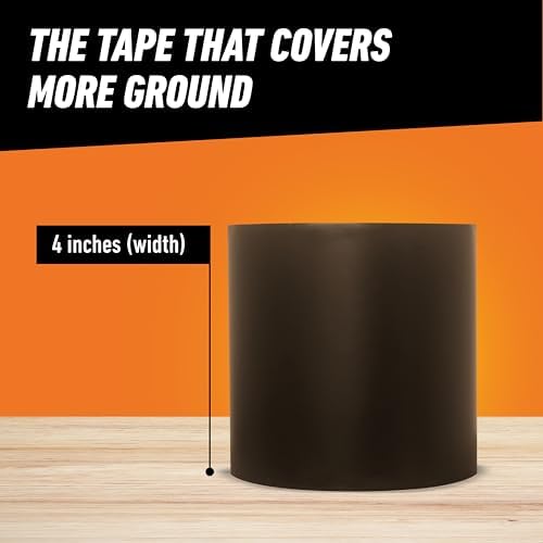 GORILLA Waterproofing Tape, Black, 4" x 10', 2-Pack, Permanent Seal - Image 6