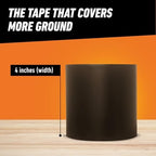 GORILLA Waterproofing Tape, Black, 4" x 10', 2-Pack, Permanent Seal - Image 6