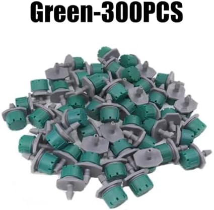 Irrigation System forgarden 4/7mm Garden Irrigation Nozzle Adjustable Dripper Sprinkler Emitter Micro Drip Greenhouse Watering Spray Garden Sprinkler(Green-300PCS) - Image 2