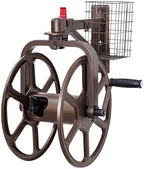 Liberty Garden Single Arm Navigator Hose Reel with Pull Up Latch, Bronze by LibertyGardenProducts