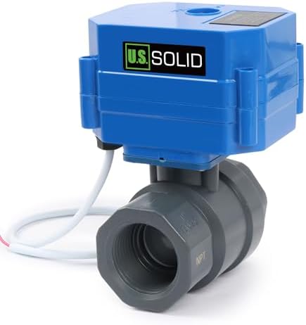 U.S. Solid 1 in UPVC Motorized Ball Valve, AC 110 V, 2-Wire Auto Return, Normally Closed, Standard Port 20 mm Bore, IP65 - Image 6