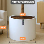 Fox & Fern Large Planter for Indoor or Outdoor, White Matte, 18.7 Inch - Image 6