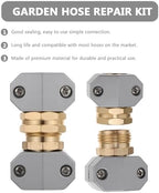 VICASKY Garden Hose Repair Kit Weatherproof and Rustproof 3 Sets with Aluminium Alloy Connectors Hose Fittings for Maintenance - Image 3