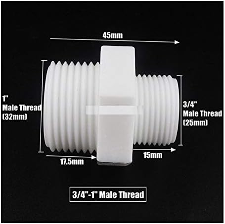 Tube Connector 30pcs 1/2" 3/4" 1" Male/Female Thread Reducer Joint Bushing Joints Garden Drip Irrigation Water Pipe Connectors Repair Fittings Drip Irrigation Fittings Kit ( Color : 3I4 1 Inch Male ) - Image 7