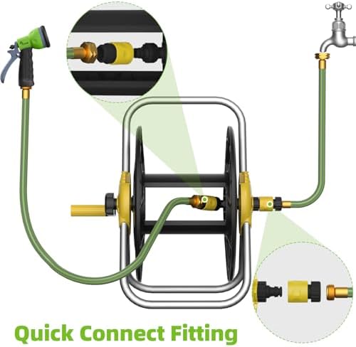 Water Hose Reel,Holds 60-80 Ft of 5/8" Hose - Image 6