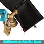 Outdoor Faucet Iock System - Insulated Faucet Iock and Garden Hose Bib Iock Cover,Made of Steel- Prevents Water Theft and Stops Unauthorized Use, Easy to Install Black - Image 2