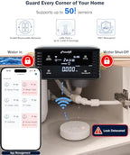 Frizzlife LPG365 Smart Water Auto Shutoff Valve W/ 3 Leak Sensors, 100% Dual Detection- 0.01GPM Ultrasonic Micro Leak Detector & Sensor-Triggered Shutoff, App Control,Flow & Temp Monitor,Fits 1.25"&1" - Image 3